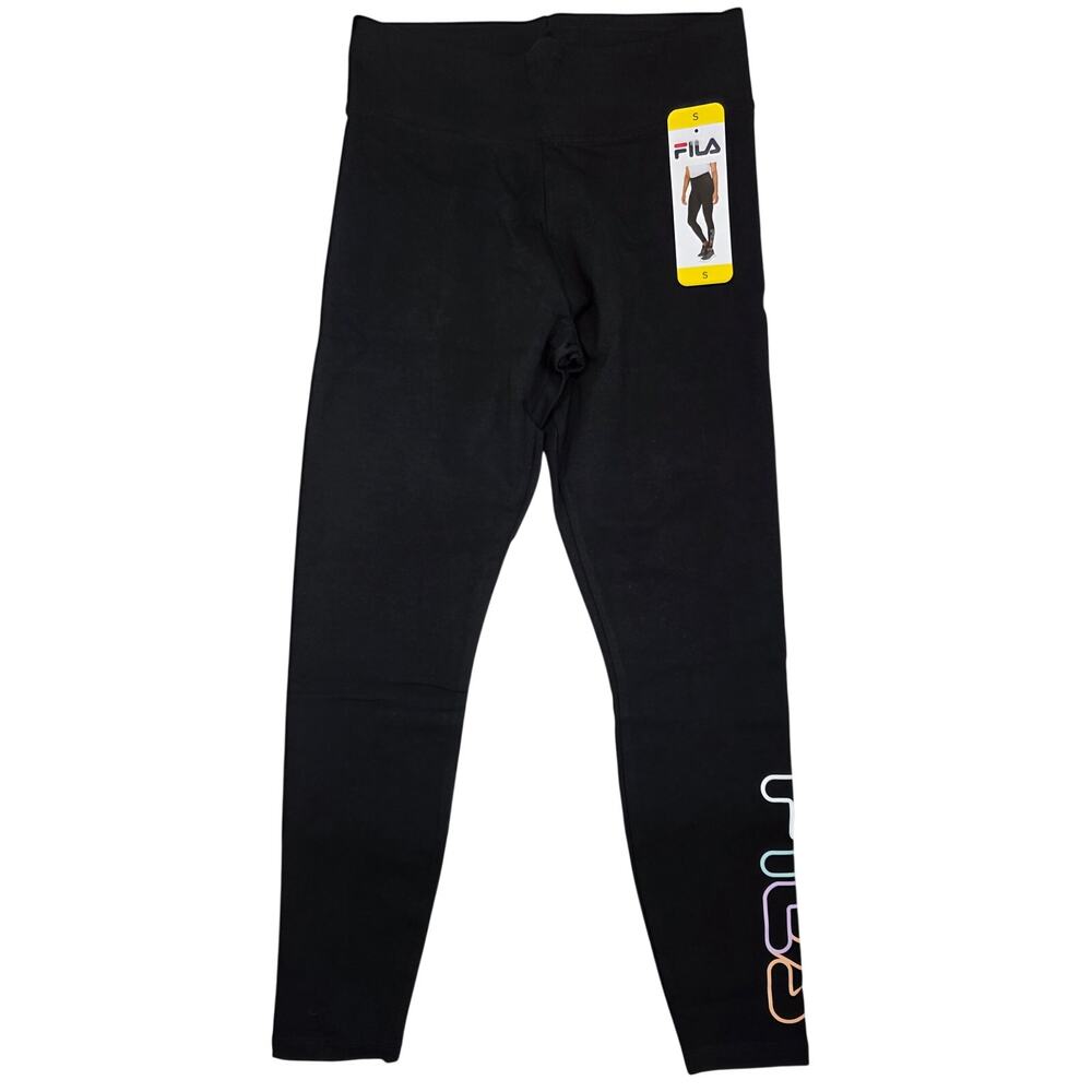 Fila Black Logo Pull-On Athletic Leggings - Picture 2 of 8